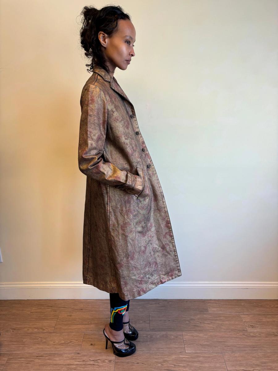 Jane Marple Coated Metallic Rose Trench product image