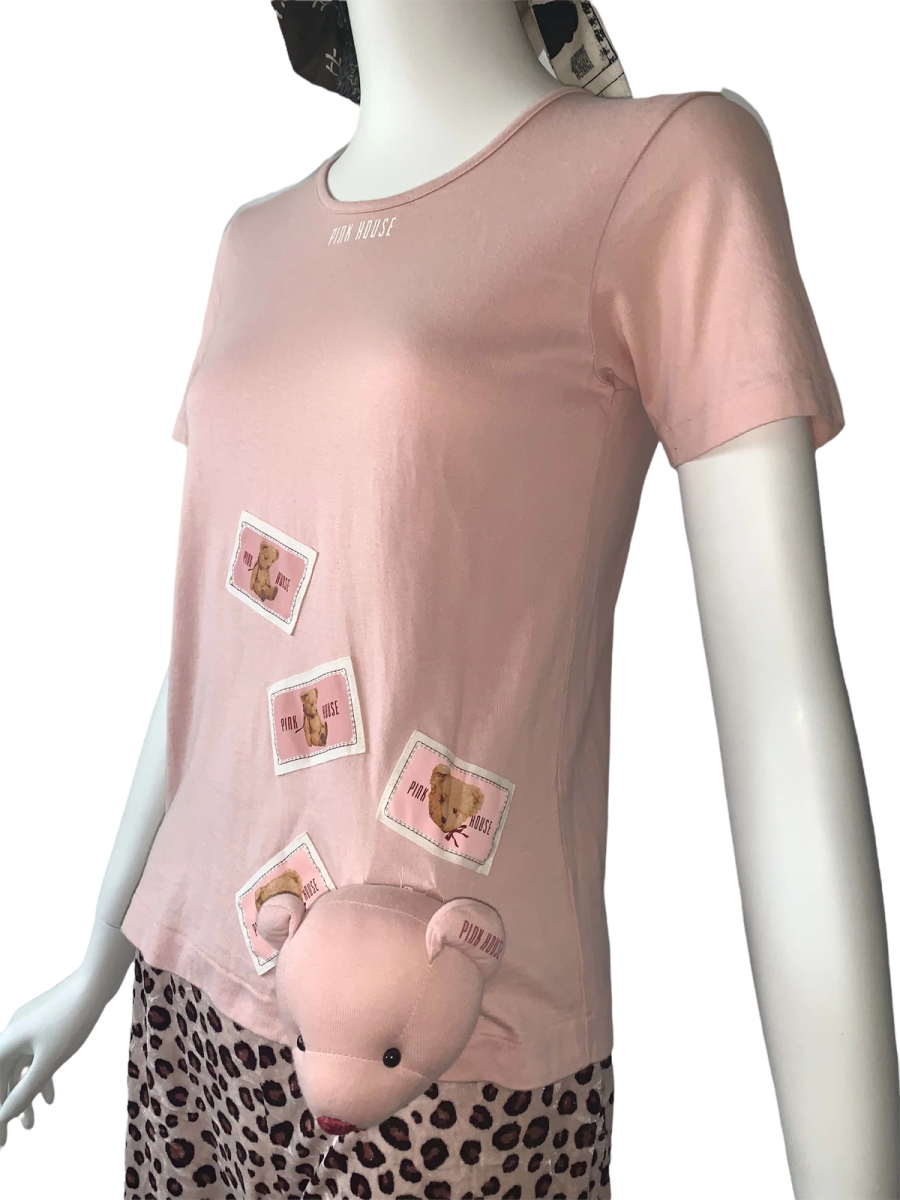 Pink House Dimensional Teddy Bear Tee product image