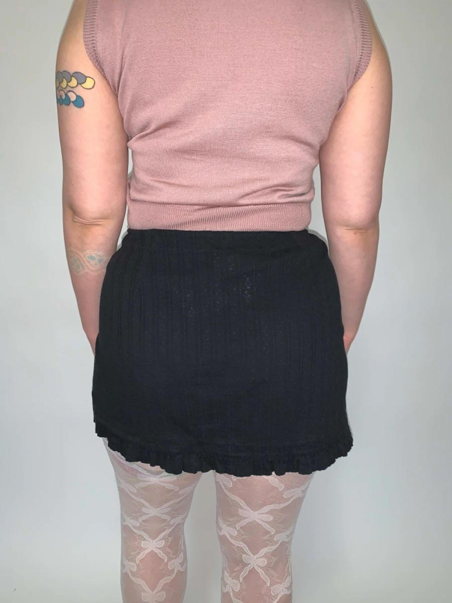 90s Vivienne Westwood Black Pointelle Skirt product image
