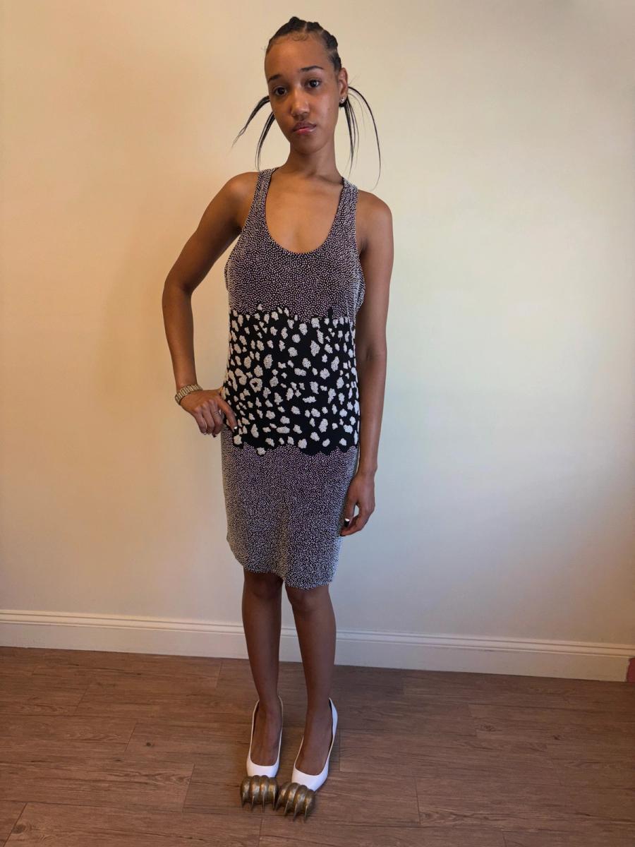 Vintage Krizia Beaded Leopard Print Dress product image