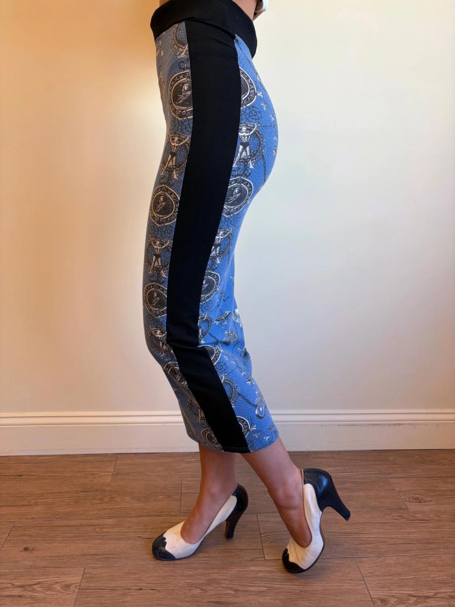 80s Junior Gaultier Biker and Pin-up Girl Hobble Skirt product image