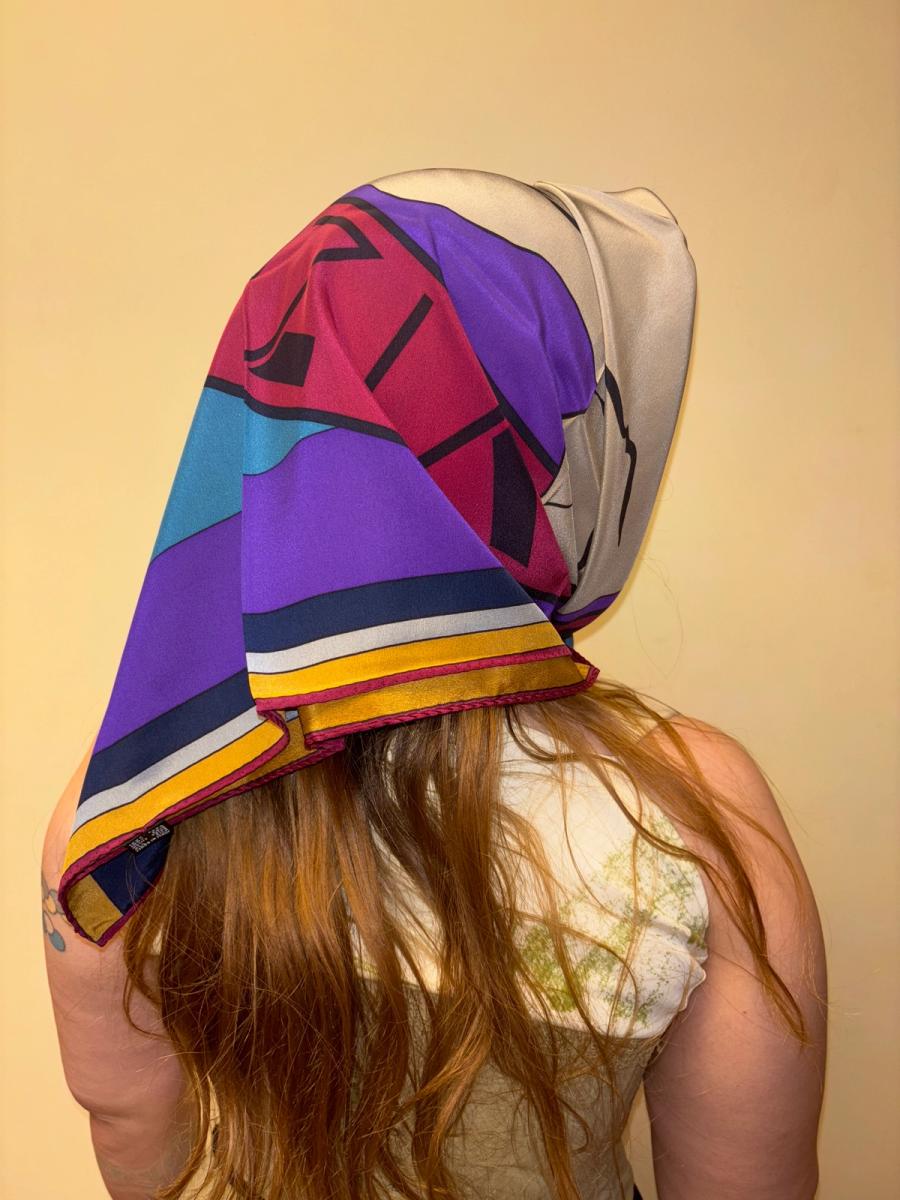 80s Krizia Polar Bear Oversized Handkerchief product image