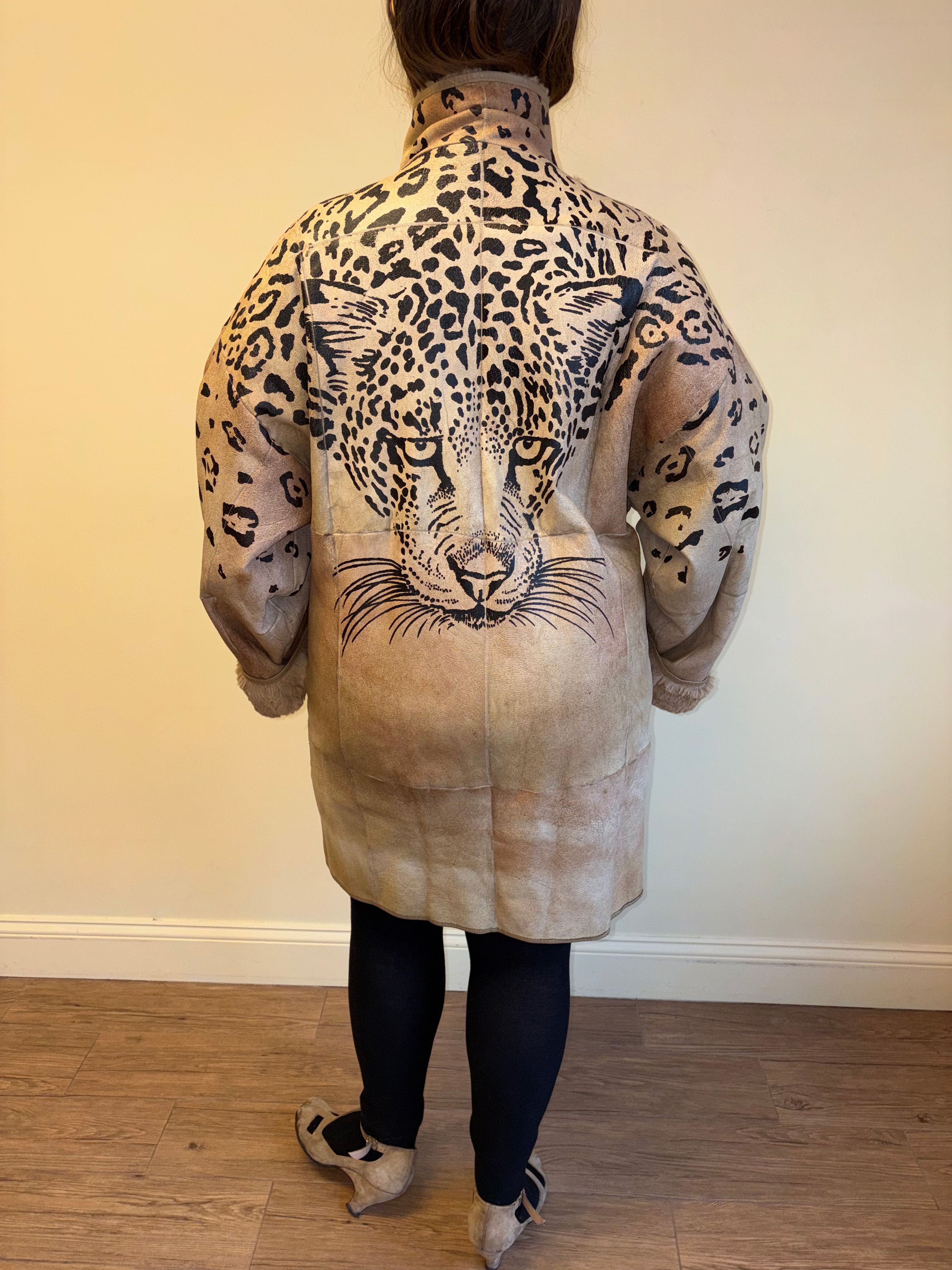 80s Krizia Painted Leopard Jacket