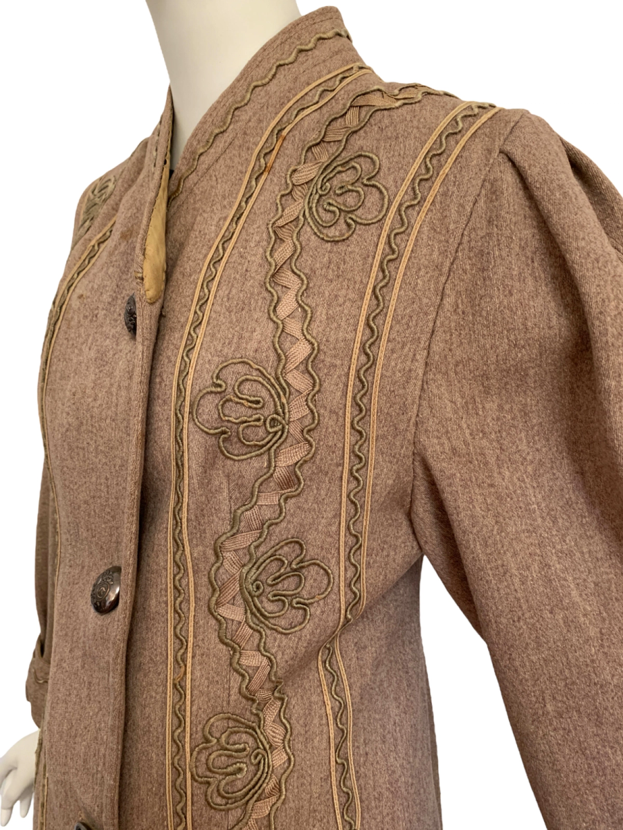 Antique Edwardian Duster with Soutache Design product image