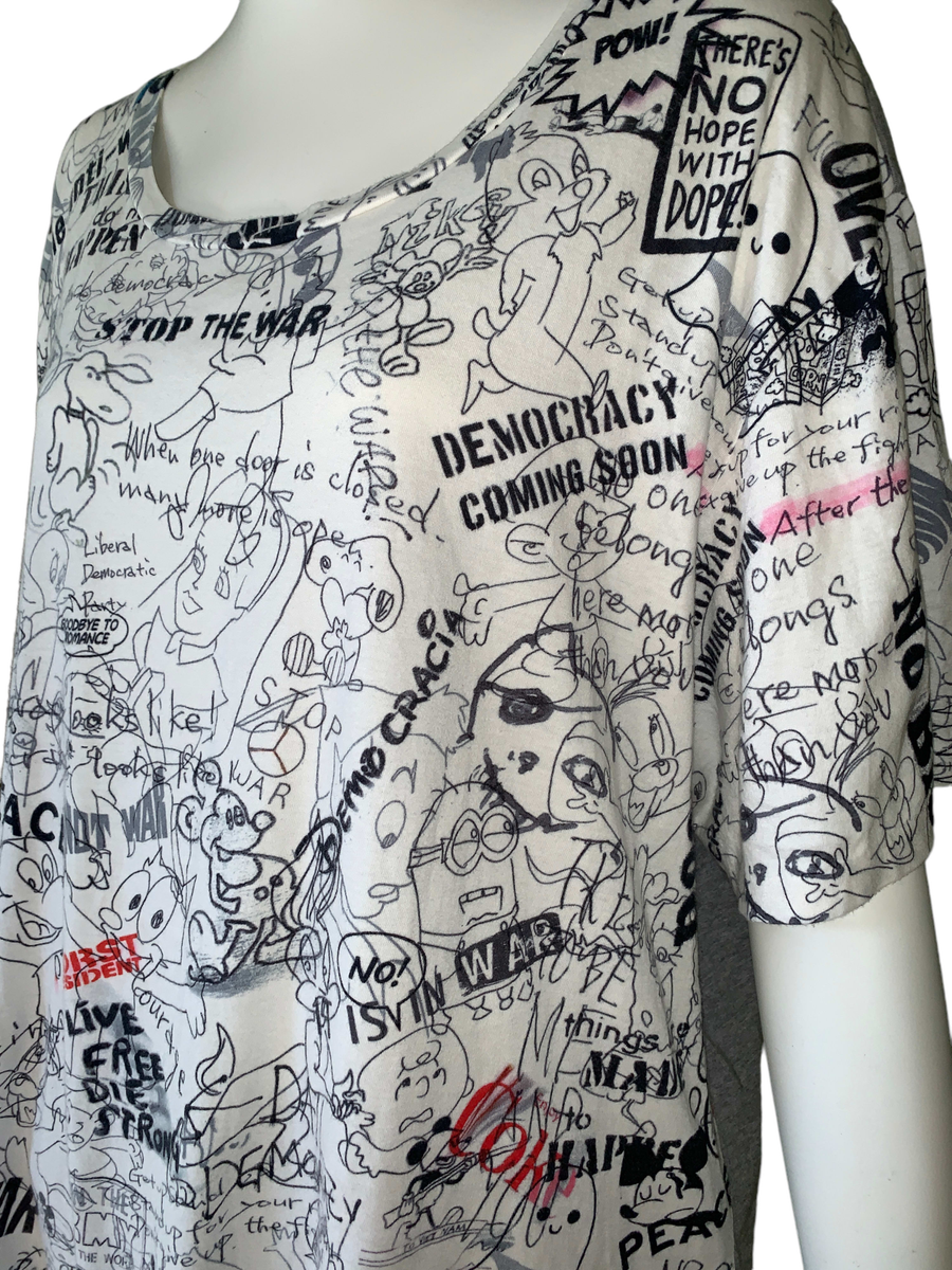 Nozomi Ishiguro Collage Doodle Shirt product image
