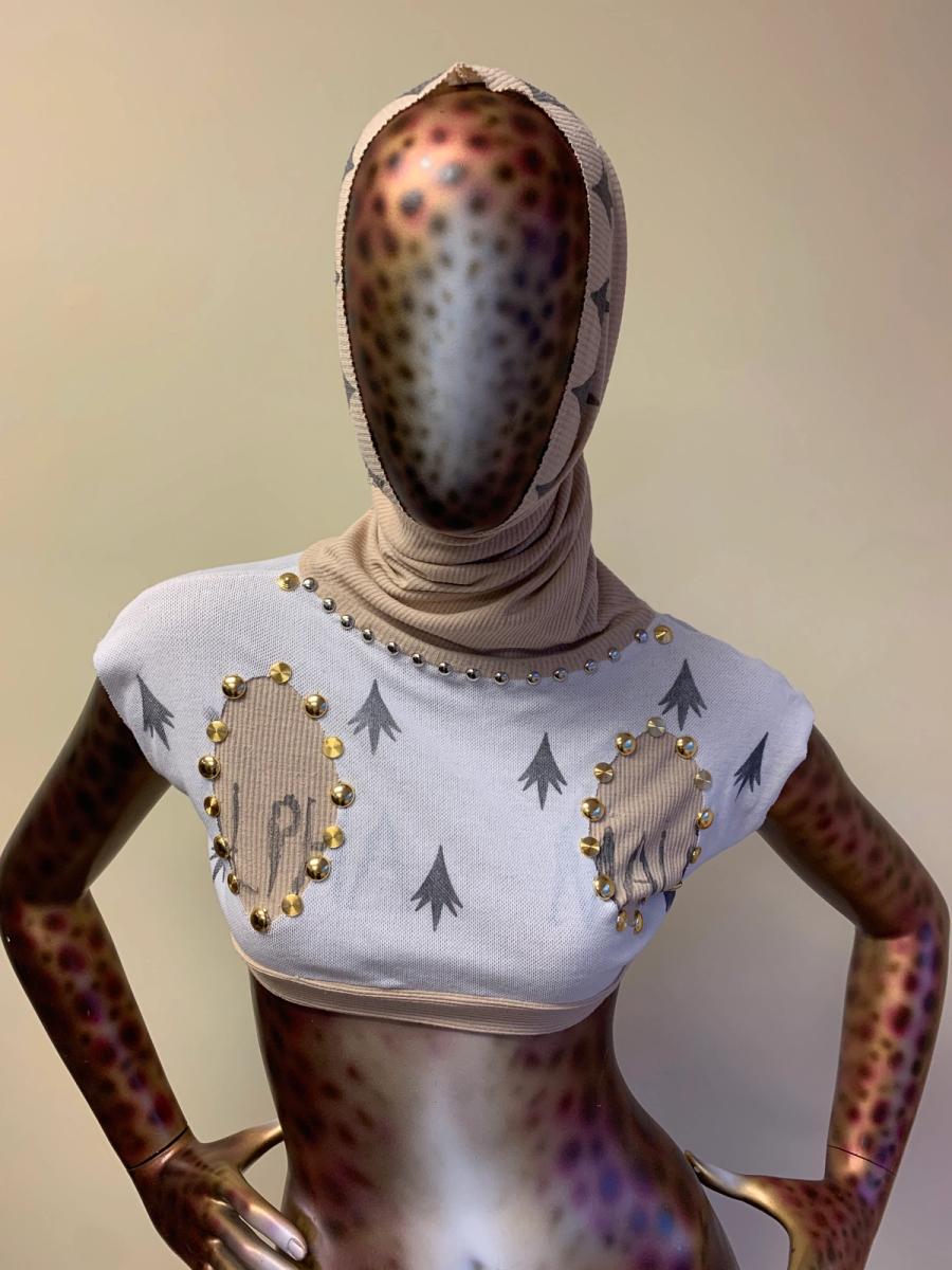 Alpha Male Studded Top With Tan Hood product image