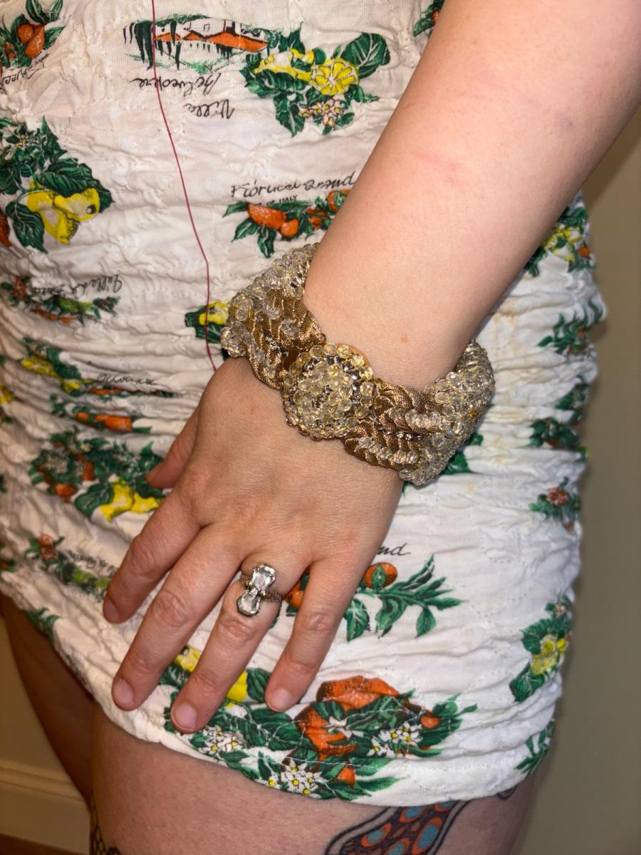 1960s Glass Bead and Rope Bracelet product image