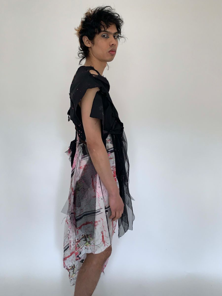 Hisui Asymmetrical Splatter Gown product image