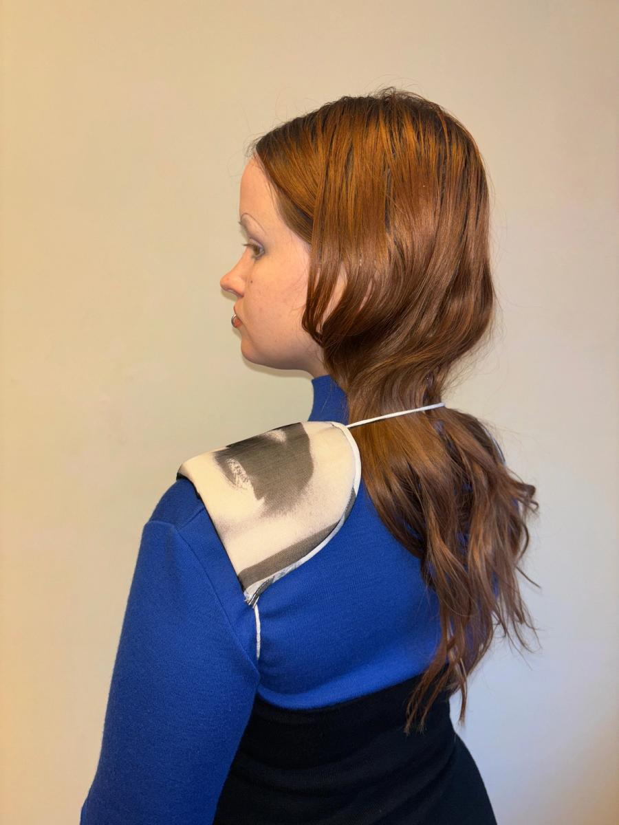 90s Jean-Paul Gaultier Eyelash Shoulder Pads product image