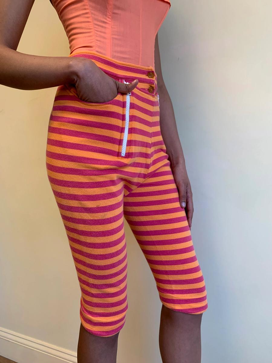 Vivienne Westwood 90s Striped Button-front Capris product image