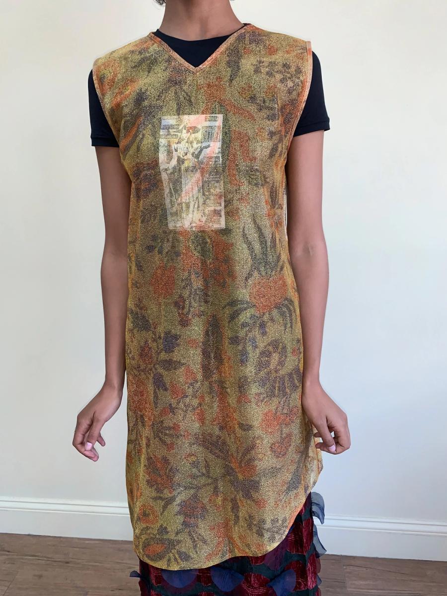 Walter Van Beirendonck Sheer Floral Asymmetrical Dress product image