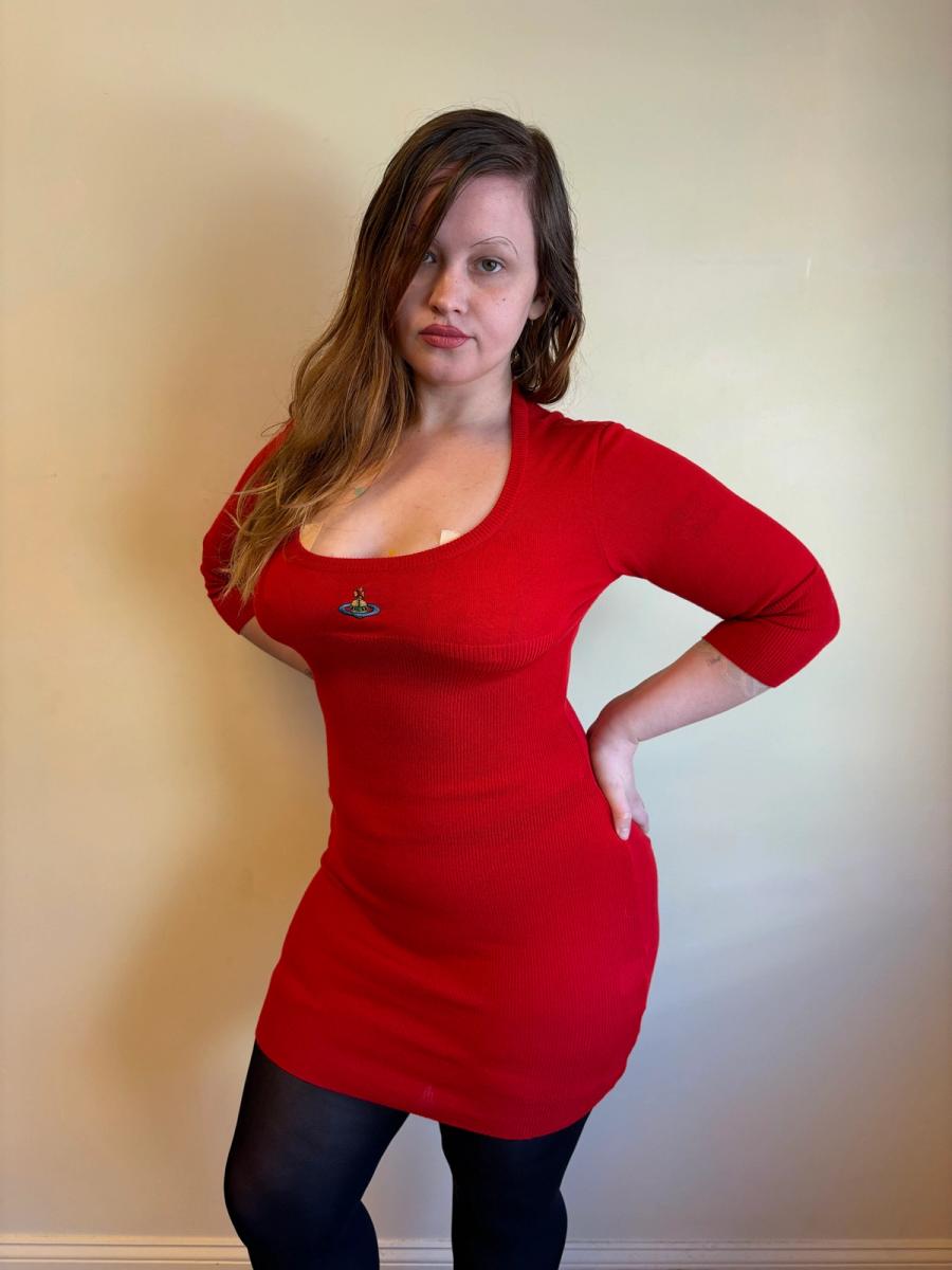 90s Vivienne Westwood Red Knit Dress  product image