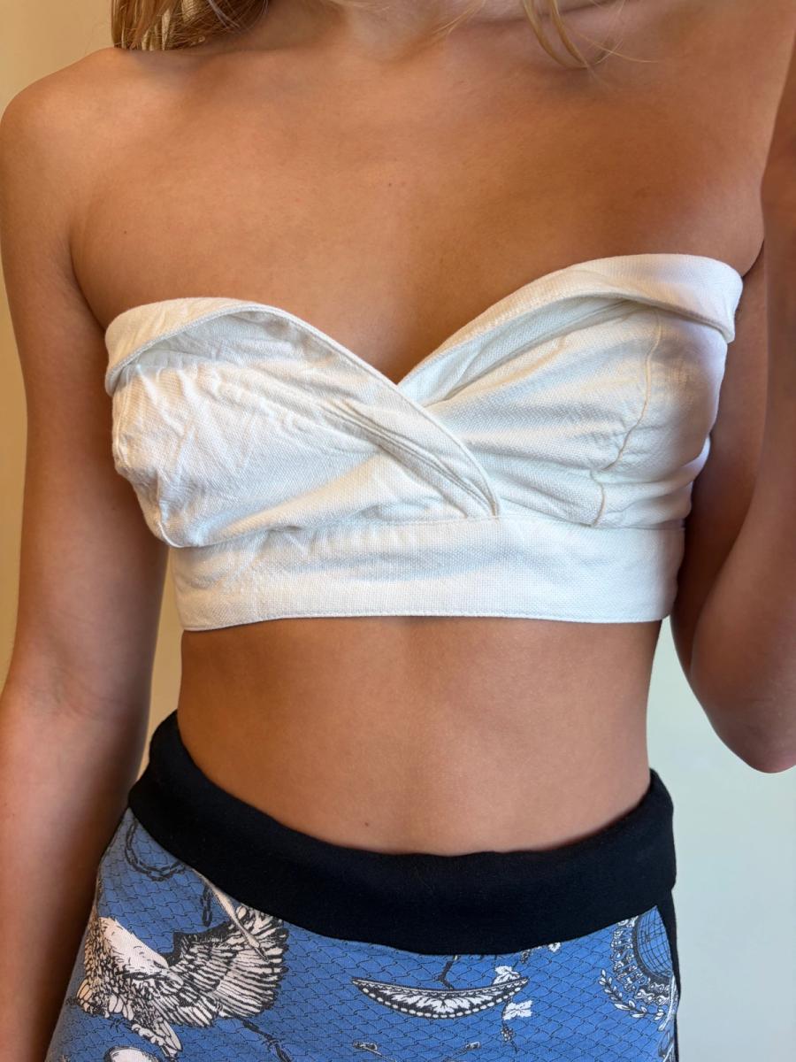 80s Mugler White Bandeau Top product image