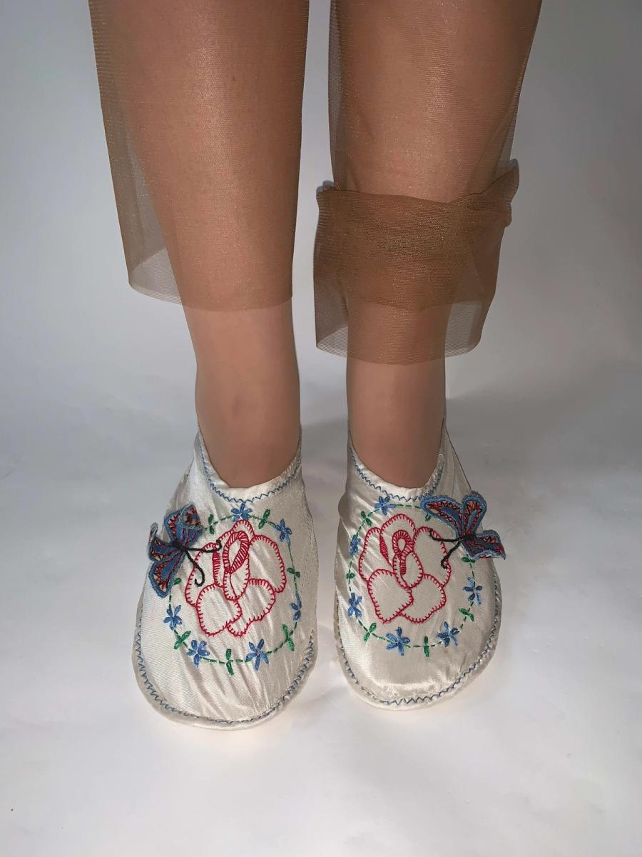 Antique Embroidered Slippers 