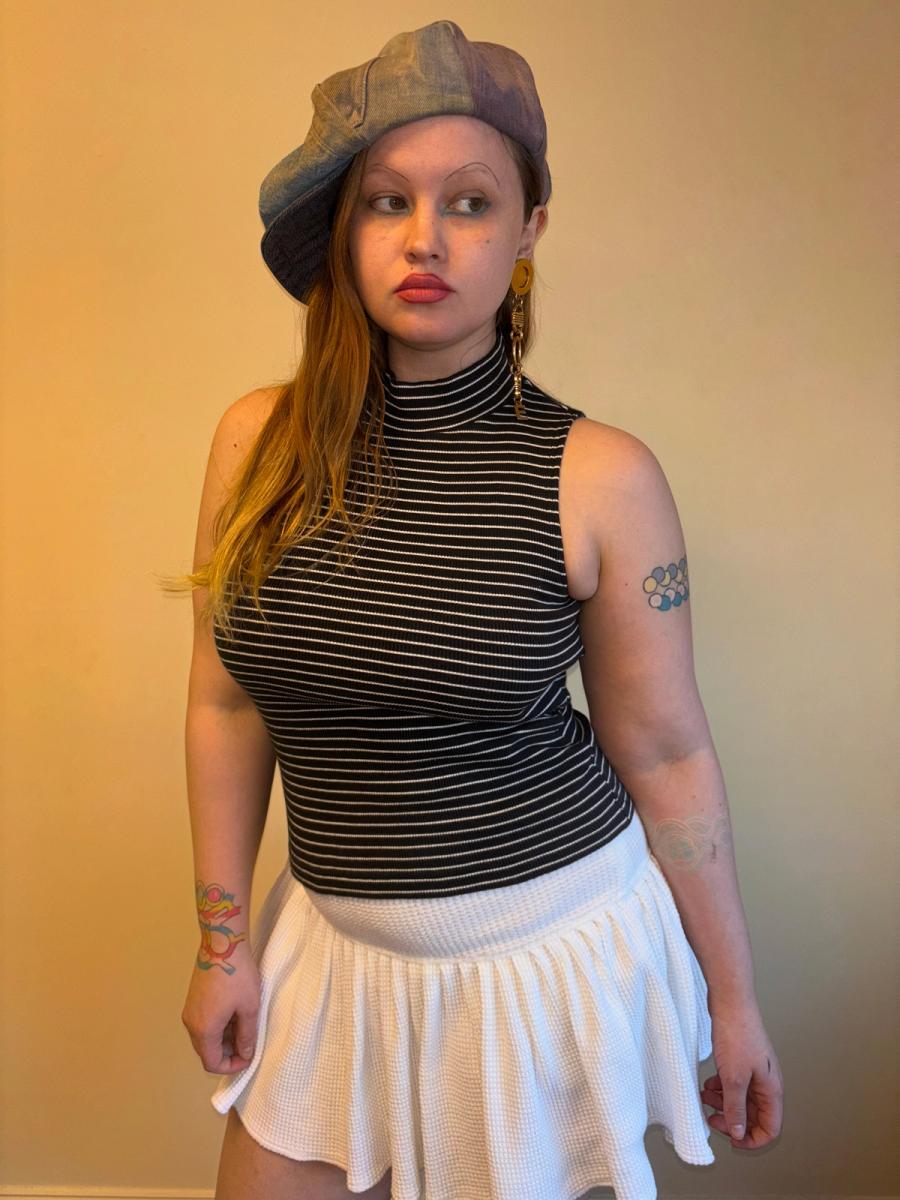 90s Chantal Thomass Striped Ribbed Turtleneck product image