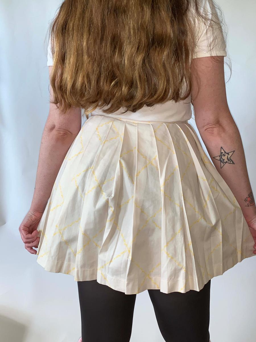 Beauty: Beast Pleated Digital Text Skirt product image