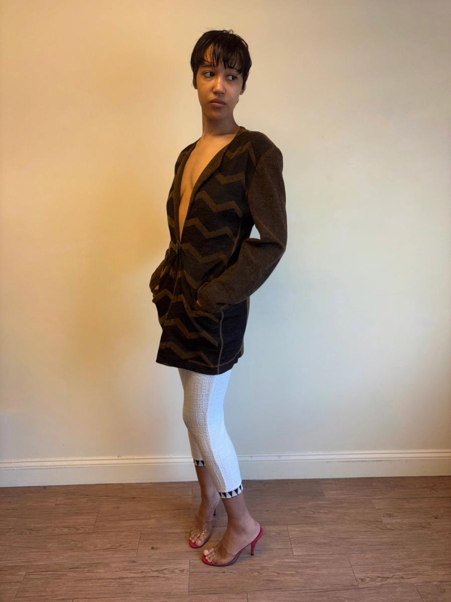 1980s Hiroko Koshino Snake Knit Jacket product image