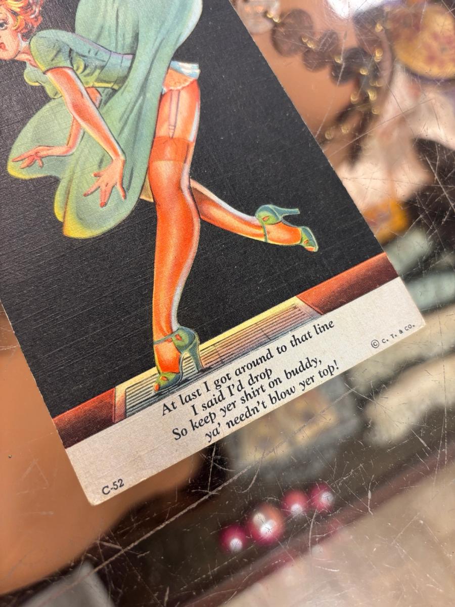 1940s Stockings Girl Postcard product image