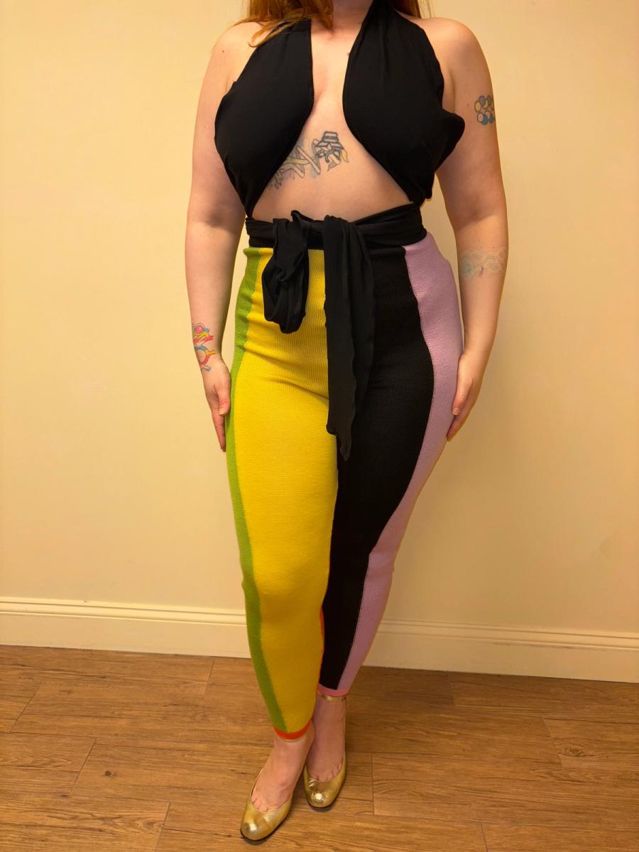 Gianni Versace Knit Harlequin Pants product image