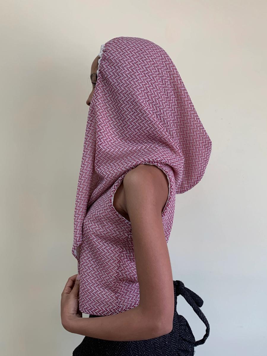 Shinichiro Arakawa Dramatic Hooded Top in Rose product image