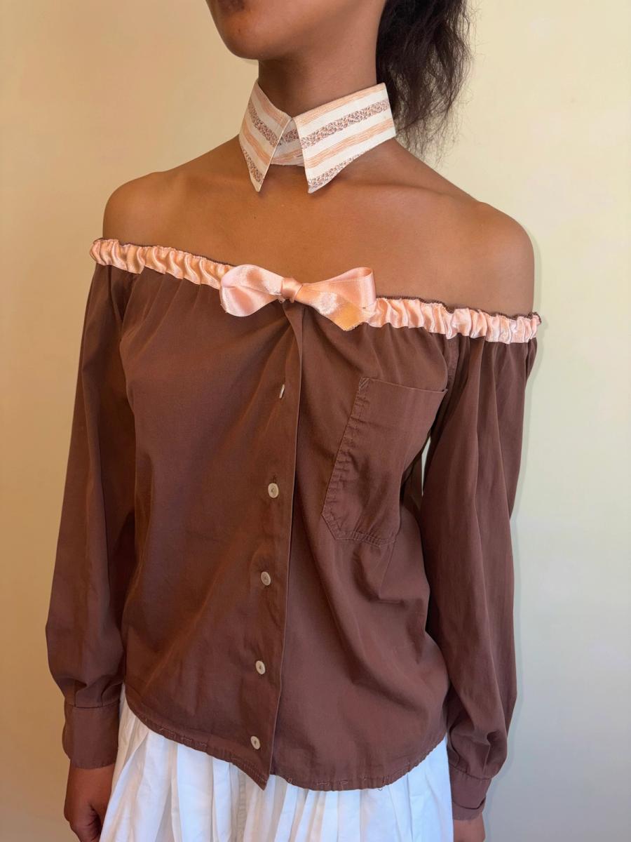 1890-1900 Detachable Patterned Collar Pair  product image
