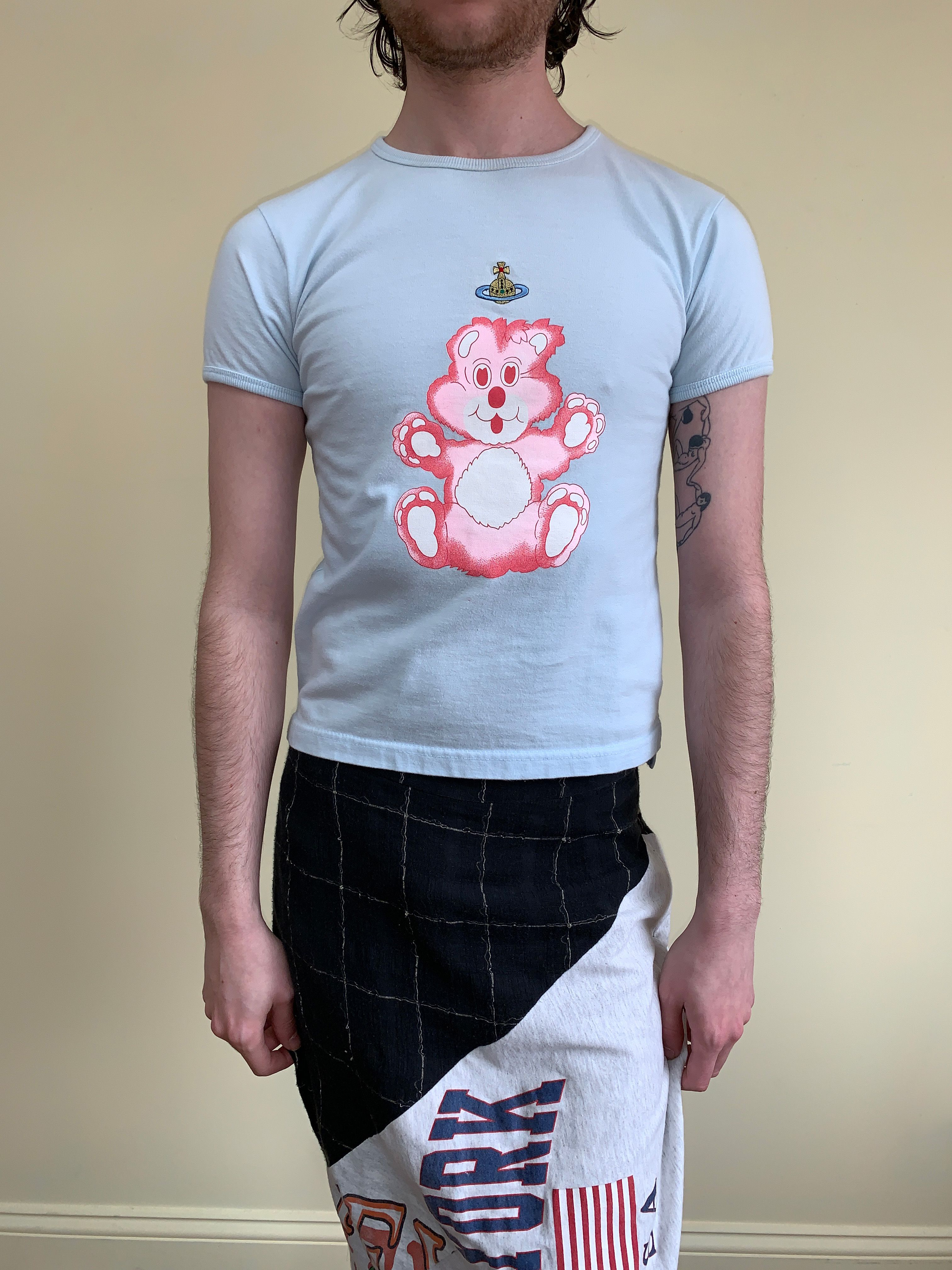 90s Vivienne Westwood Baby Blue Teddy Bear T-shirt