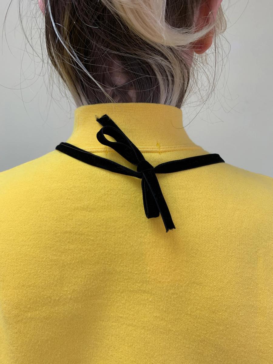 1980s Chantal Thomass Tromp L'oeil Flocked Scissor Top product image