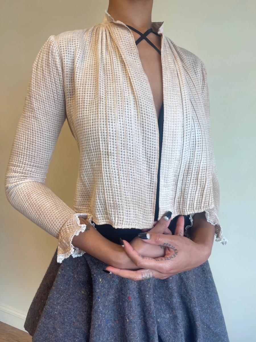 Antique Edwardian Monkscloth Shirtwaist  product image