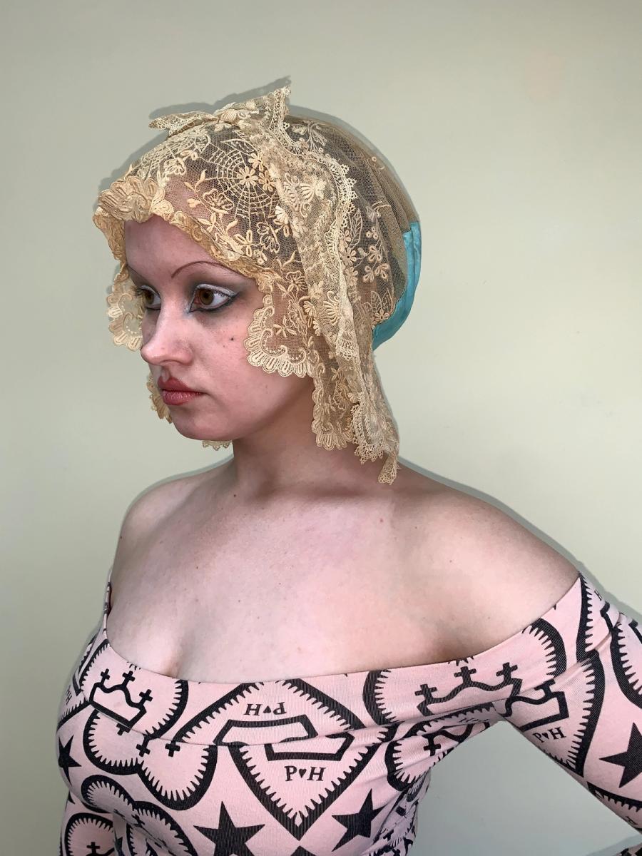 Edwardian Spider Web Lace Sleeping Cap product image