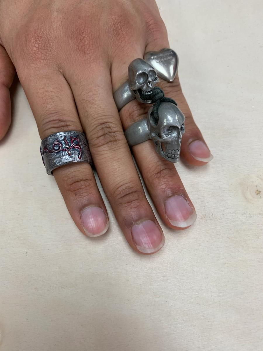 90s Milkboy Double Skull Ring product image