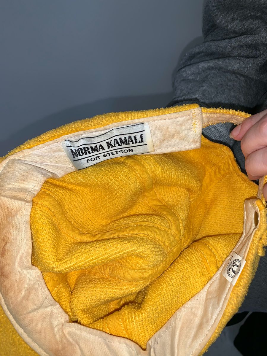 1980s Norma Kamali Terry Cloth Baseball Cap product image