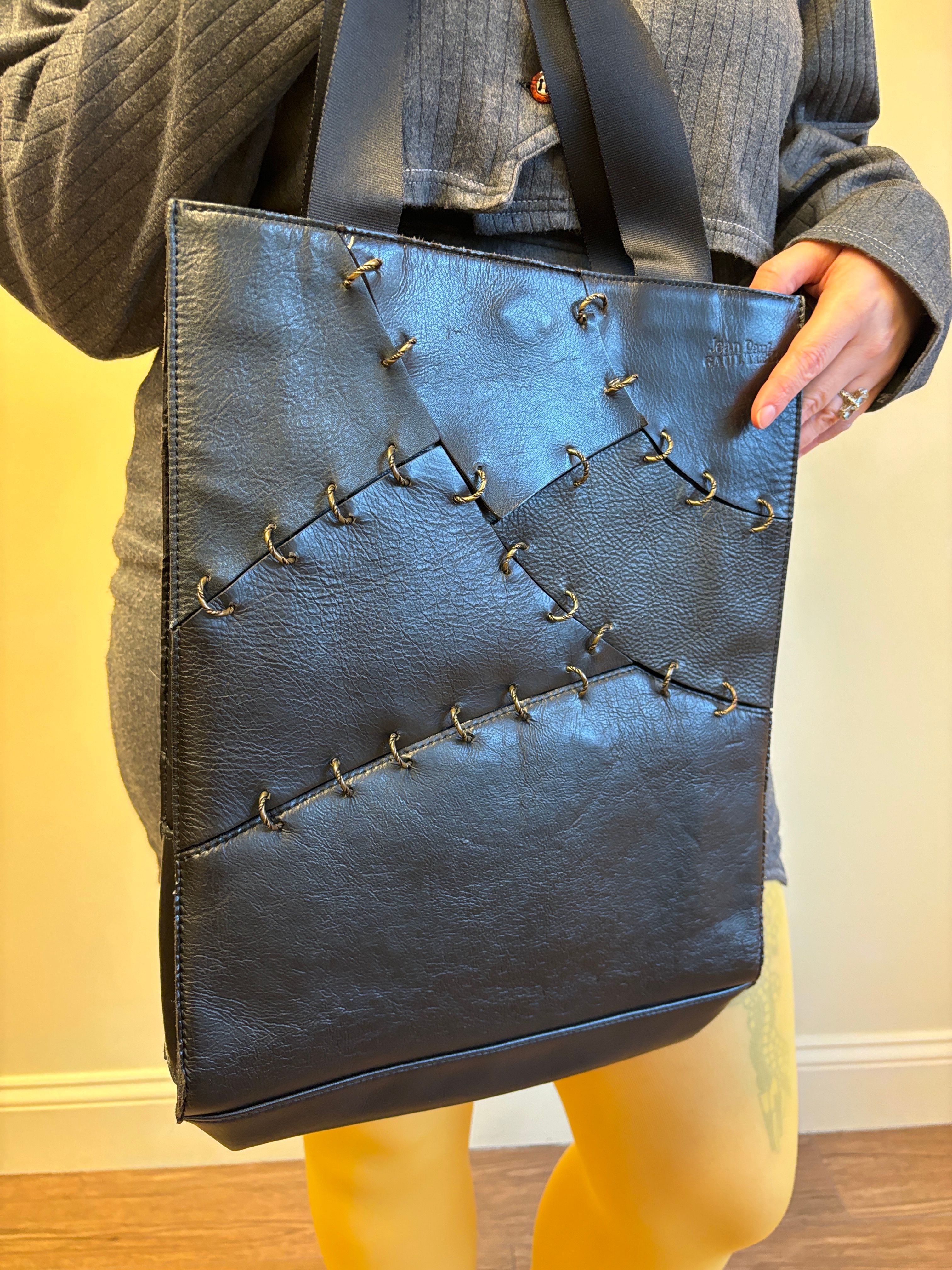 90s Jean-Paul Gaultier Leather Piercing Bag