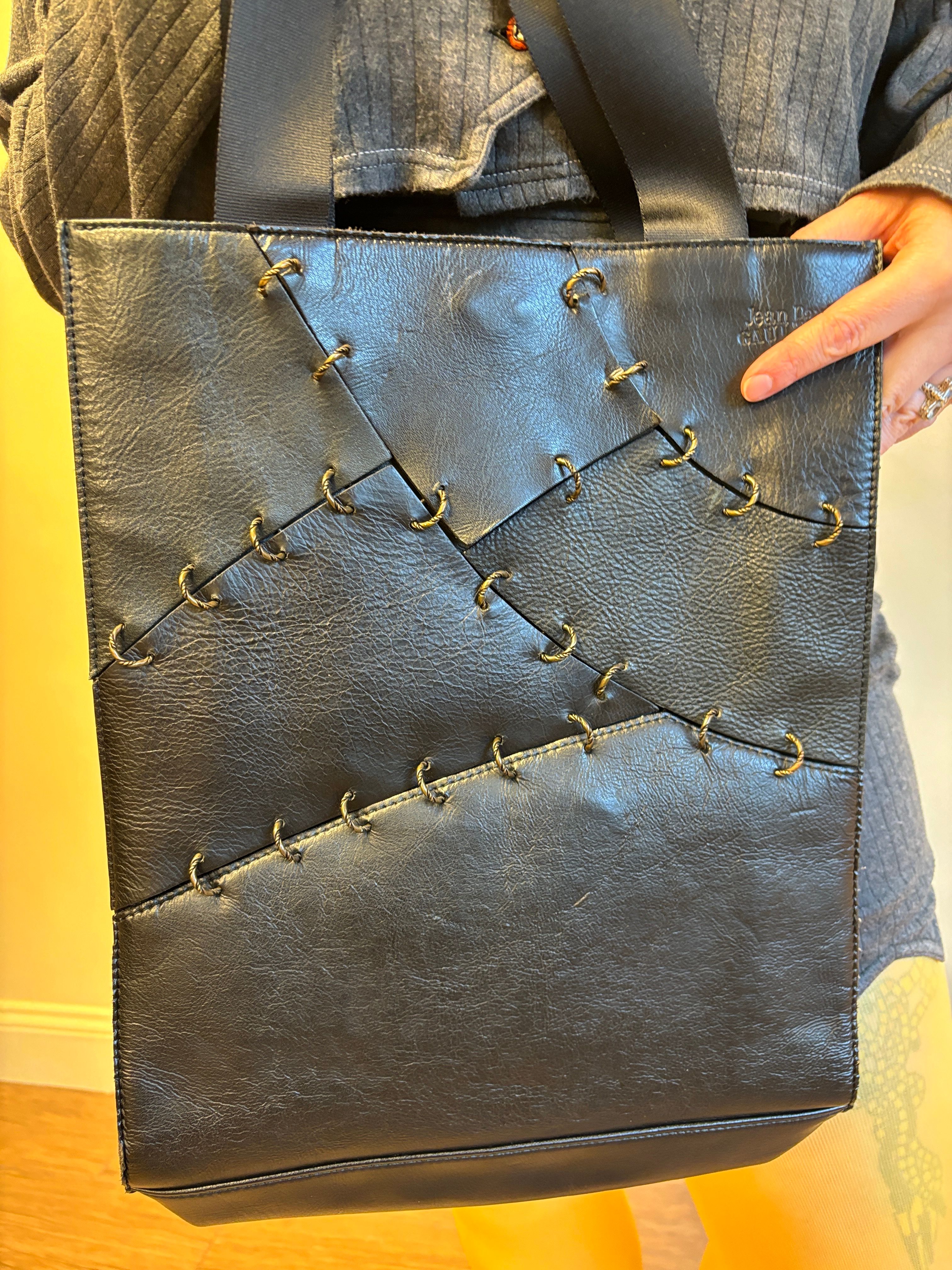 90s Jean-Paul Gaultier Leather Piercing Bag