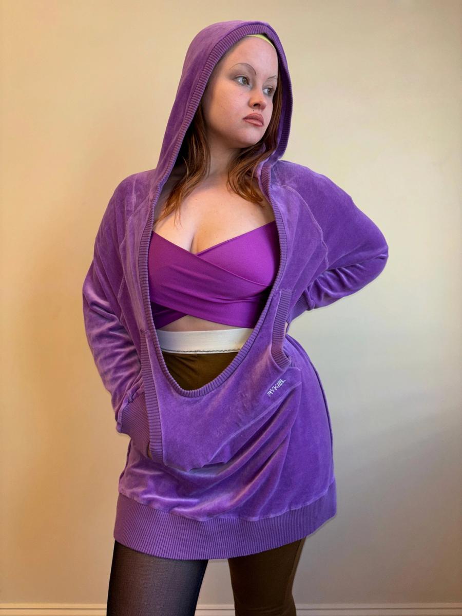 Sonia Rykiel Purple Velour Dress product image