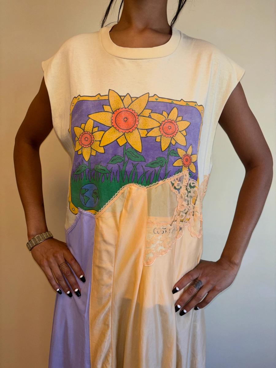 Yeah Right!! Flower Tee and Lingerie Slip Dress product image