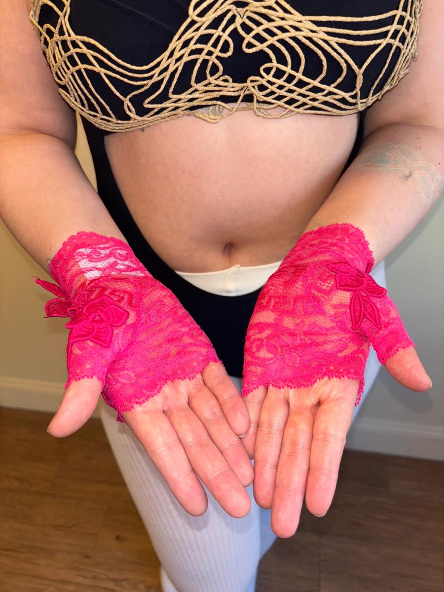 Versace Floral Fingerless Gloves product image