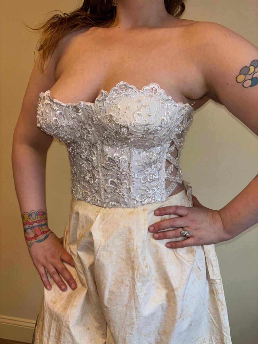 80s Italian Bridal Bustier  product image