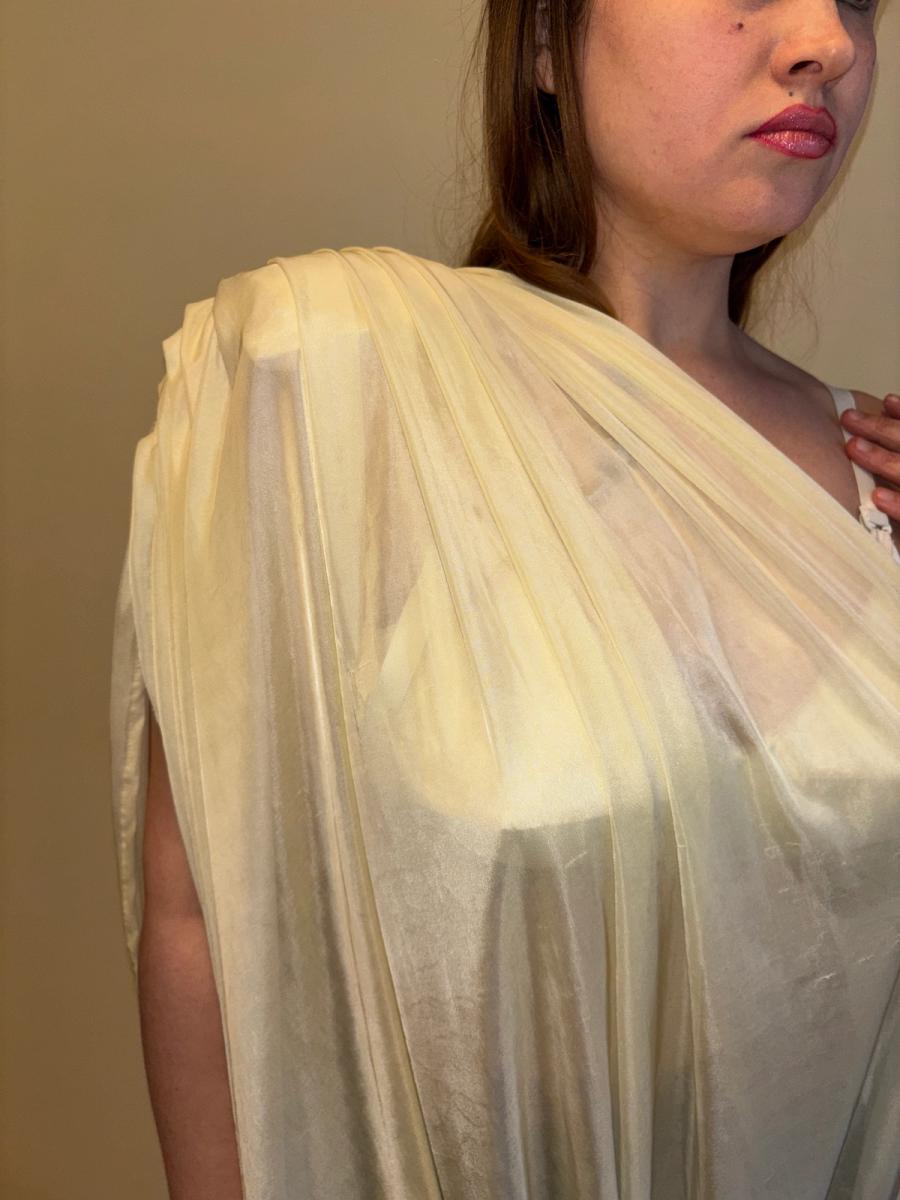 80s Norma Kamali Draped One Shoulder Dress product image