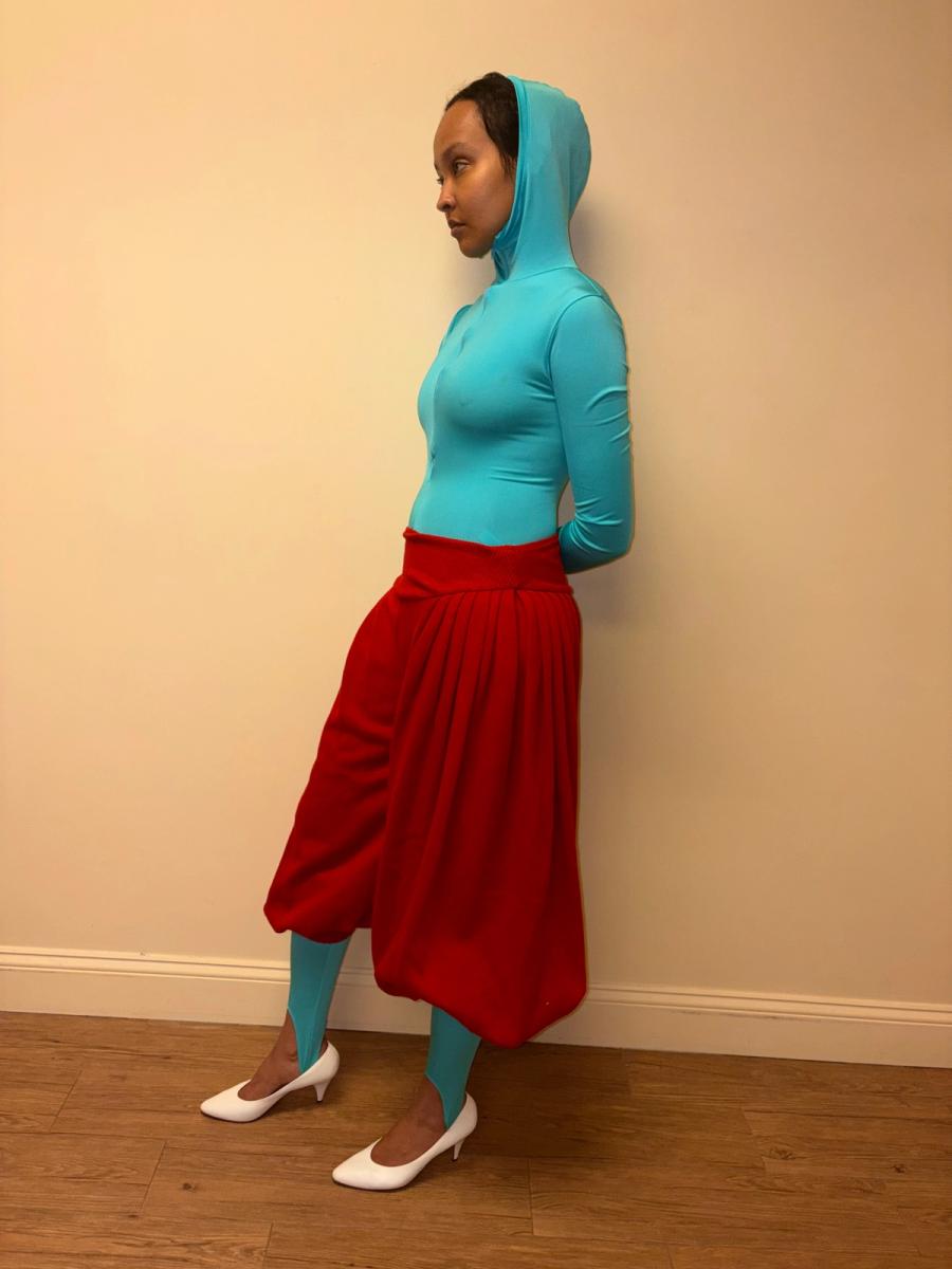 80s Norma Kamali Red Sweatpants product image