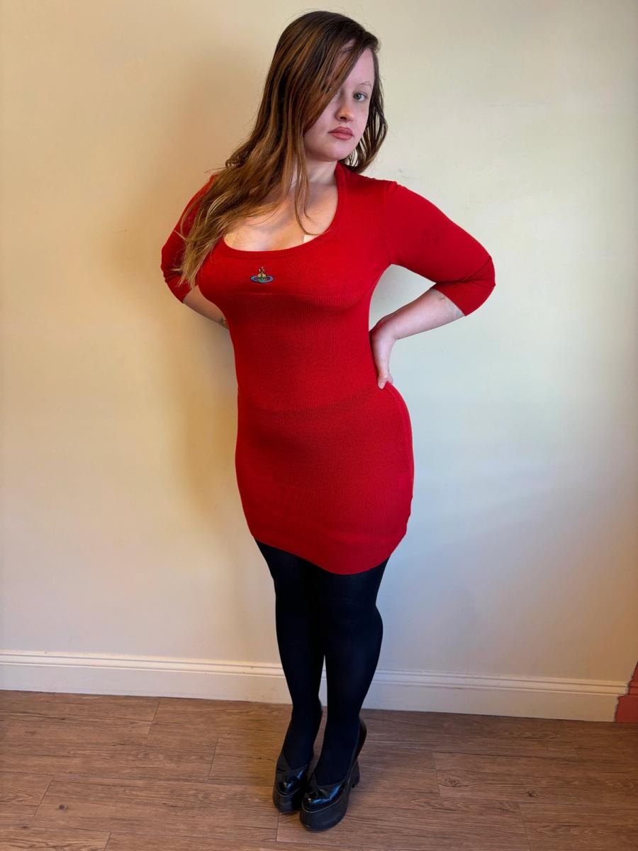90s Vivienne Westwood Red Knit Dress  product image