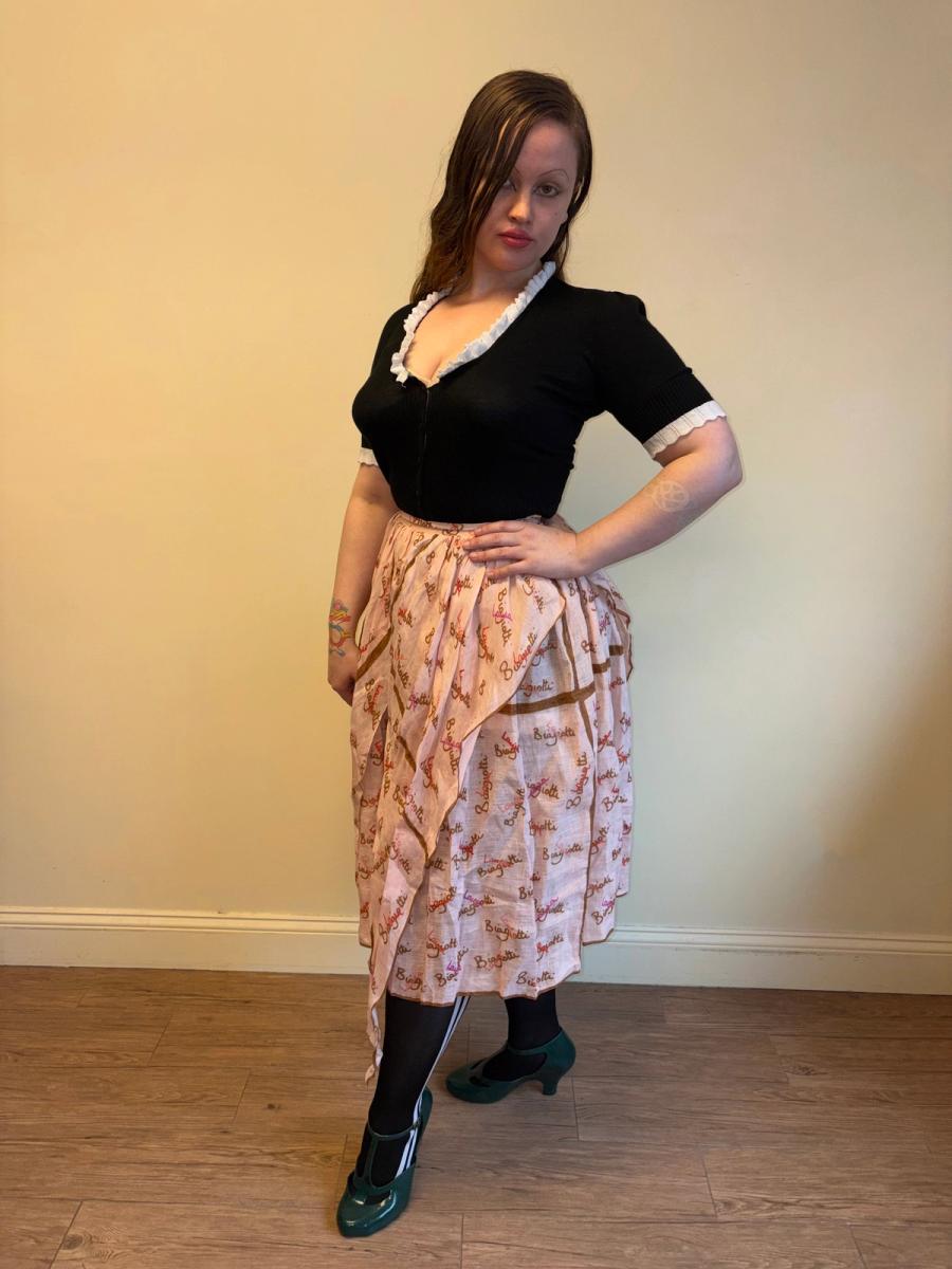 70s Laura Biagiotti Apron Signature Skirt product image