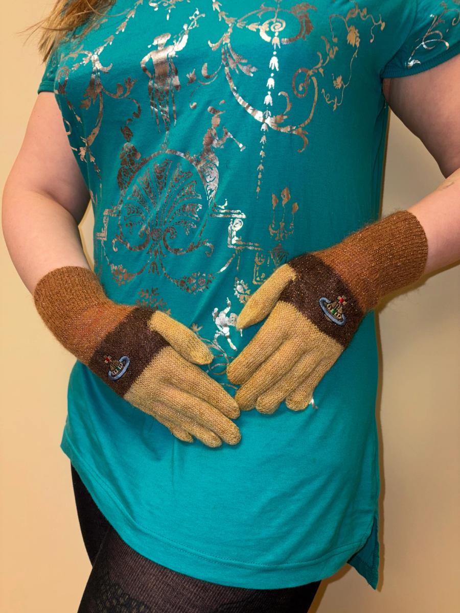 90s Vivienne Westwood Multicolor Orb Gloves product image