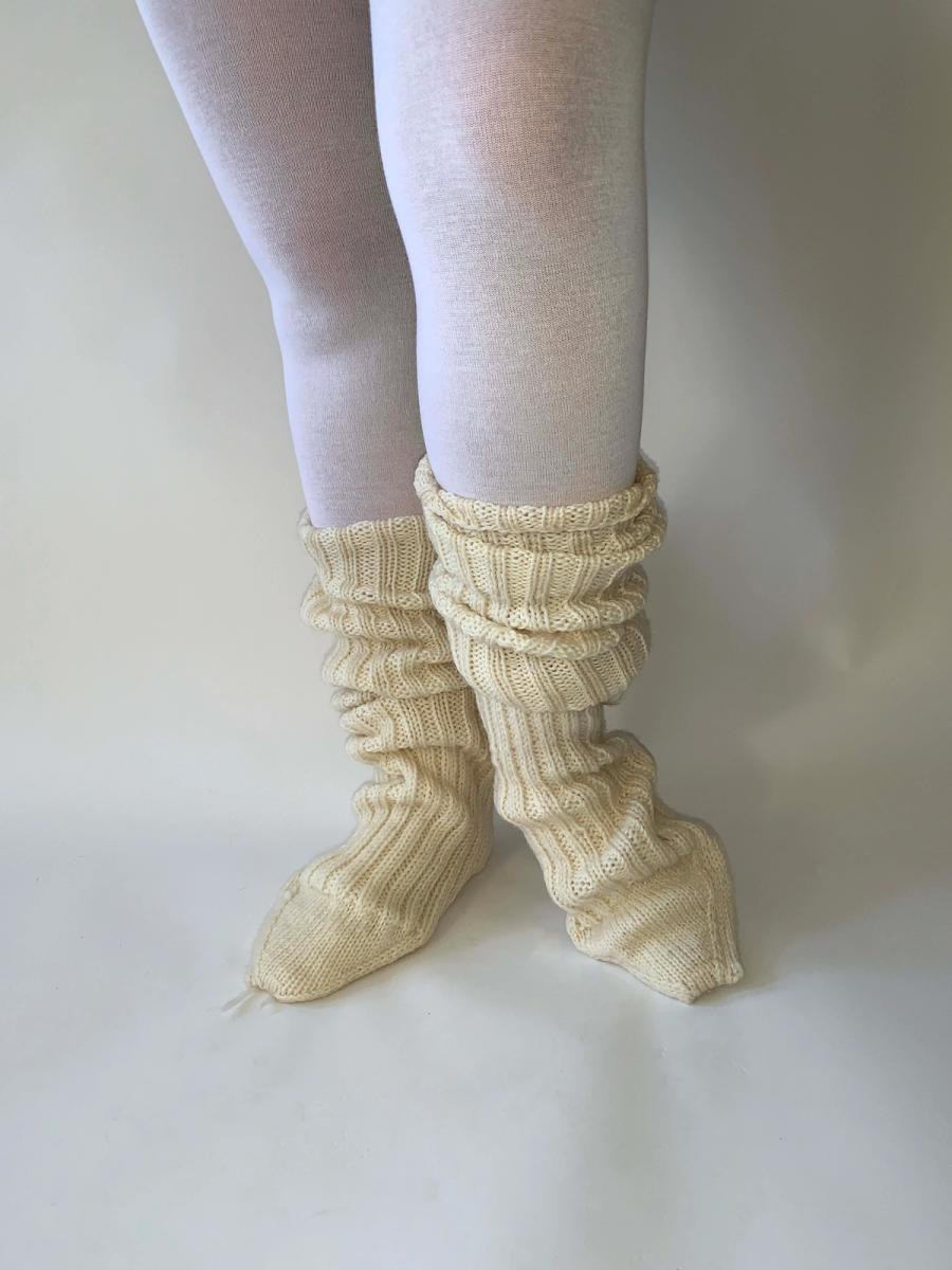 Antique Chunky Knit Socks