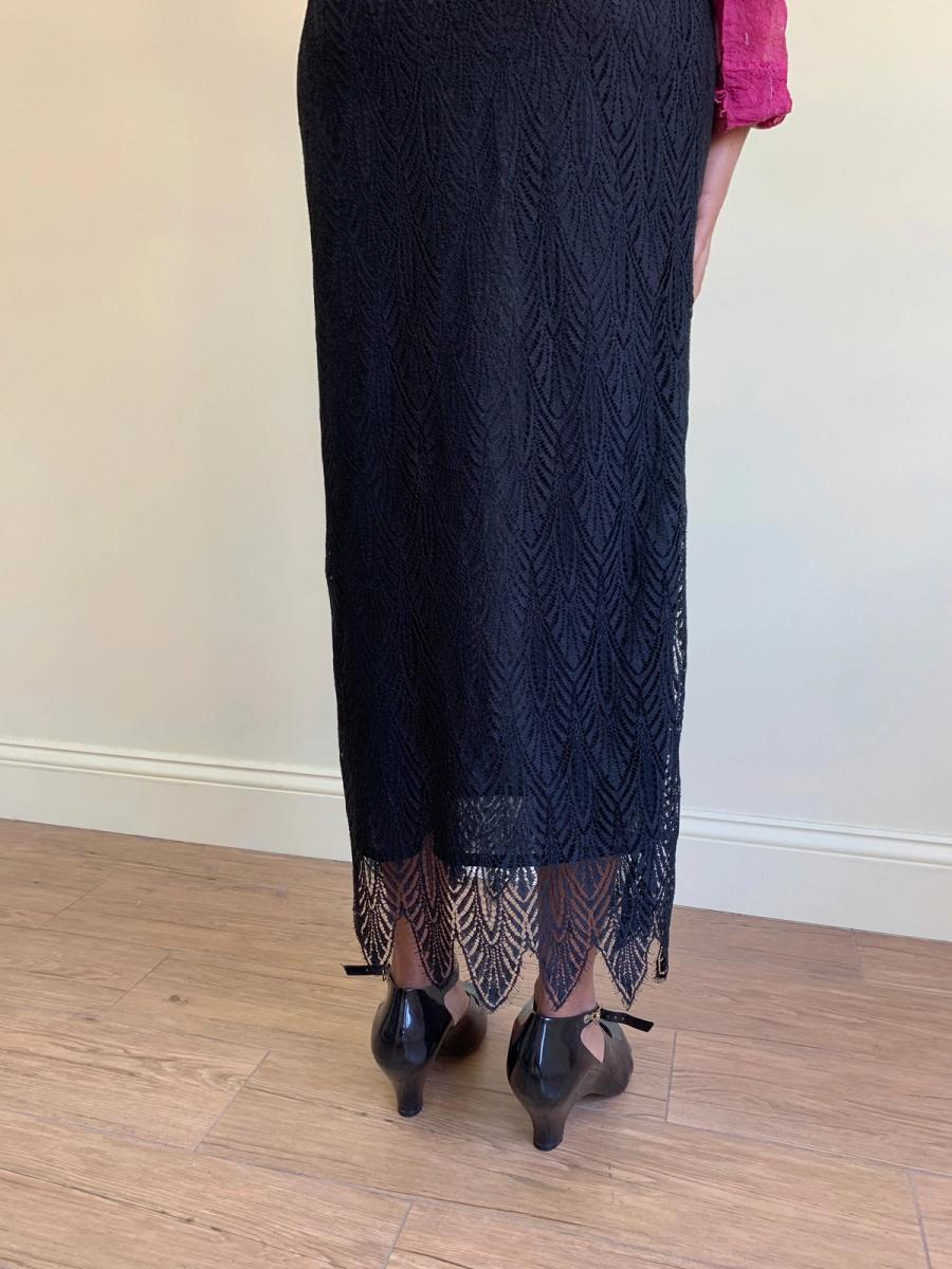 Anna Molinari Leather and Lace Skirt product image