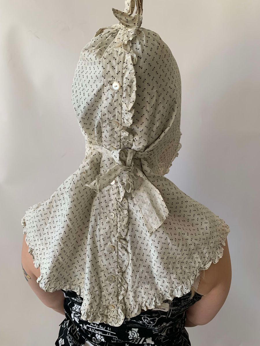 Antique Calico Sunbonnet with Button Detail product image