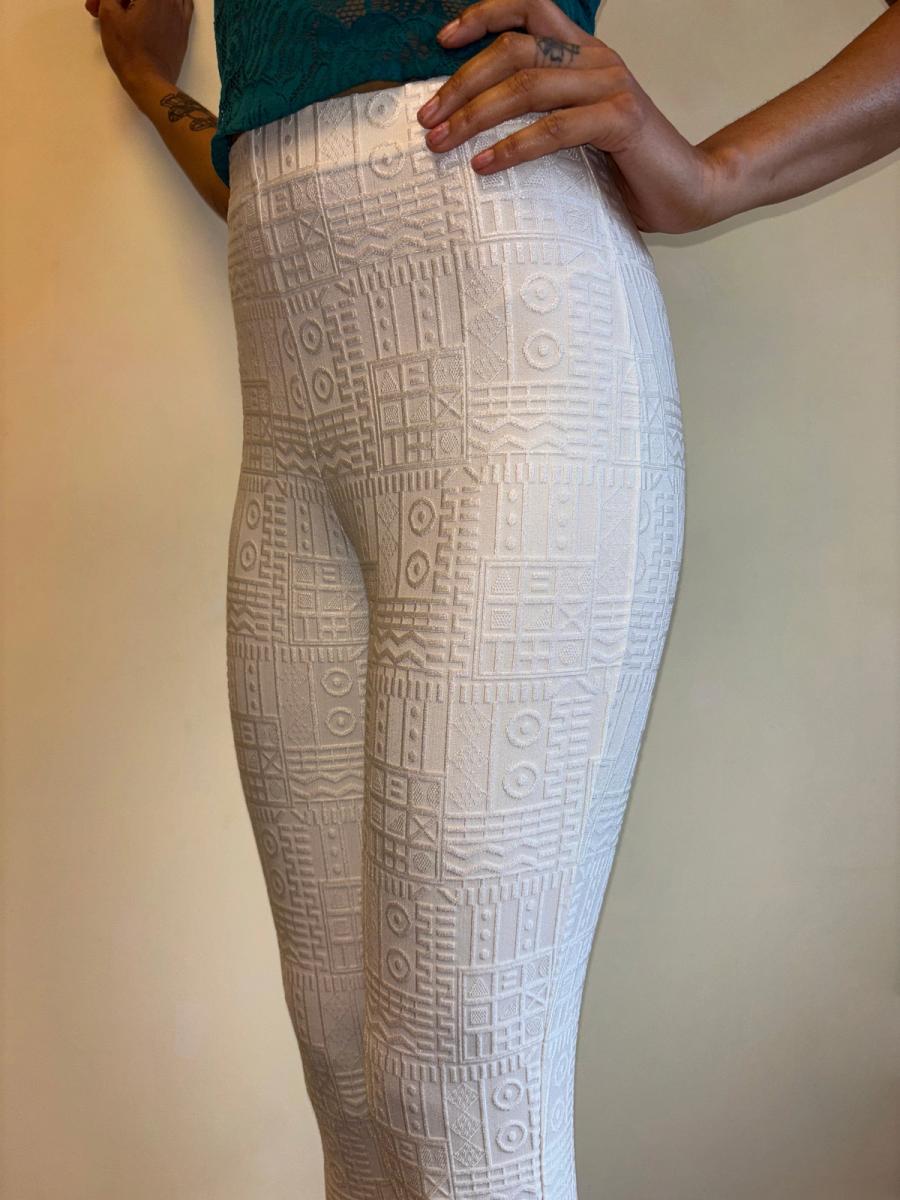 90s Ozbek Textured Print Leggings product image