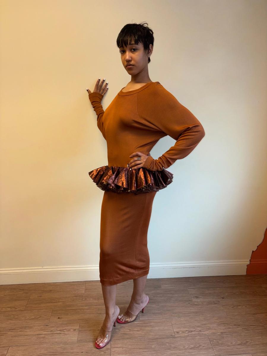 80s Chantal Thomass Dress with Flounce Detail product image