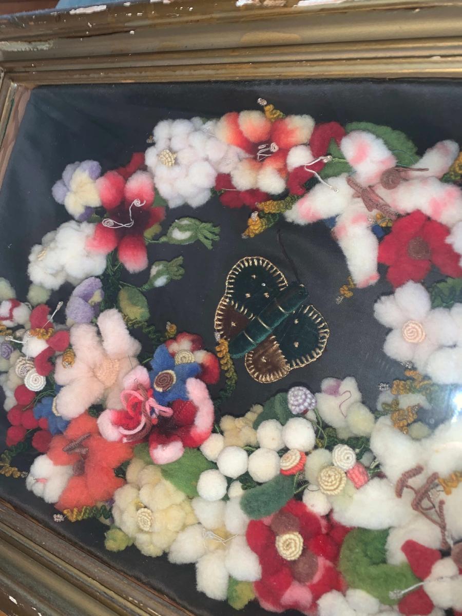 Victorian Felt Flower Mourning Wreath product image