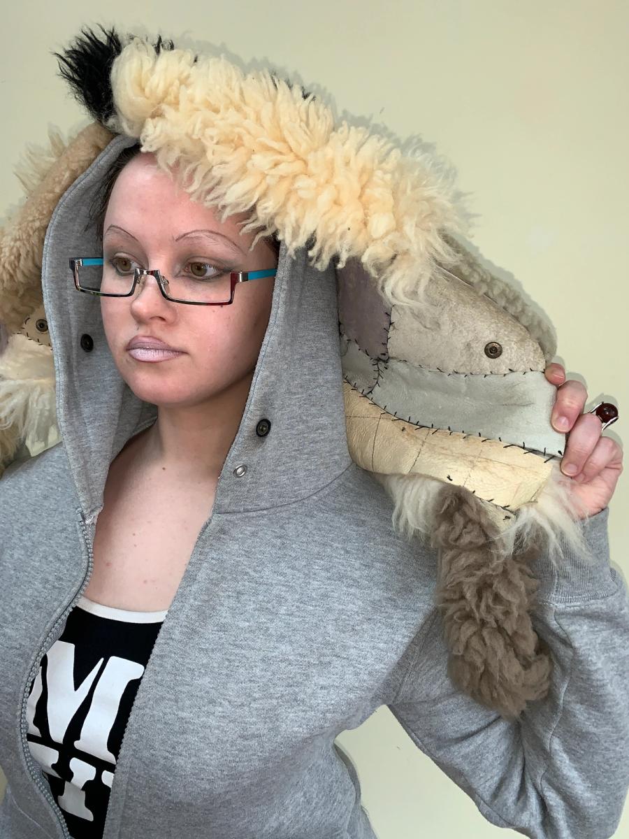 Tomoki Yurita Detachable Shearling Patchwork Hood product image