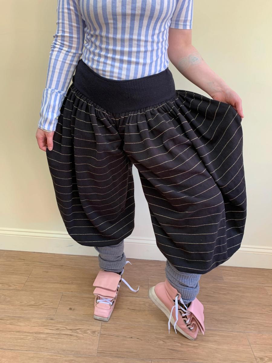 1980s Norma Kamali Striped Balloon Pants product image